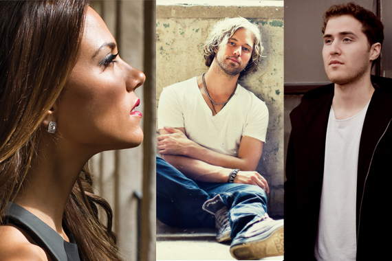 Pictured (L-R): Jana Kramer, Casey James, Mike Posner. 