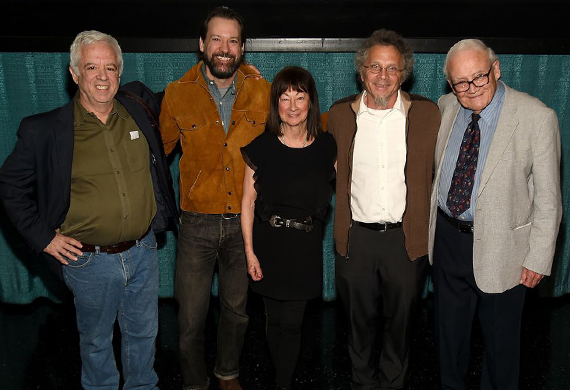 Pictured (L-R): Photographers Henry Horenstein, David McClister, Raeanne Rubenstein, Michael Wilson, and Les Leverett. Photo: Rick Diamond/Getty Images