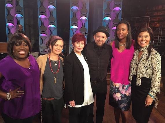 Pictured: Kristian Bush with The Talk hosts Photo Credit: Courtesy of Kristian Bush