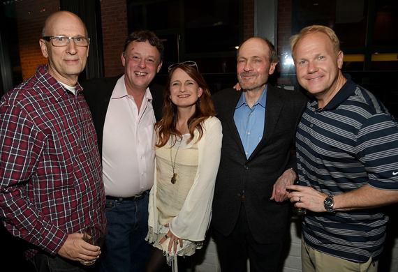 Pictured (L-R): David Ross, Dale Dodson, Lauren Braddock, Bobby Braddock, and Troy Tomlinson. Photo: Rick Diamond/Getty Images