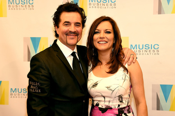 Pictured (L-R): Scott Borchetta, Martina McBride. Photo: Rick Diamond/Getty Images/Music Biz Awards.