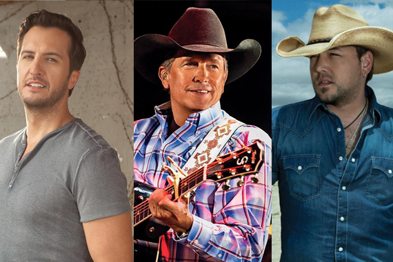 Pictured (L-R): Luke Bryan, George Strait, Jason Aldean.