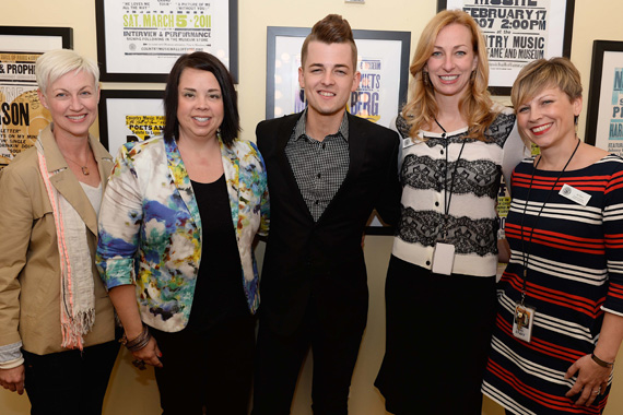 Pictured (L-R): Cristy McNabb, Southwest Airlines Community Affairs & Grassroots Regional Leader Ana Schwager, Recording Artist Chase Bryant, Country Music Hall of Fame and Museums VP of Development Lisa Purcell and Director of Education and Public Programming Ali Tonn. Photo: Jason Davis, Getty Images