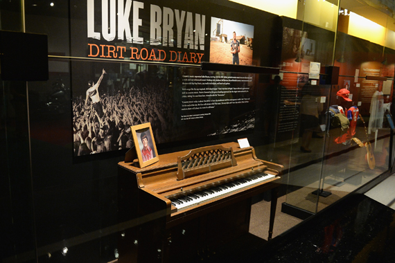 Luke Bryan's childhood piano. Photo: Jason Davis/Getty Images for CMHOF