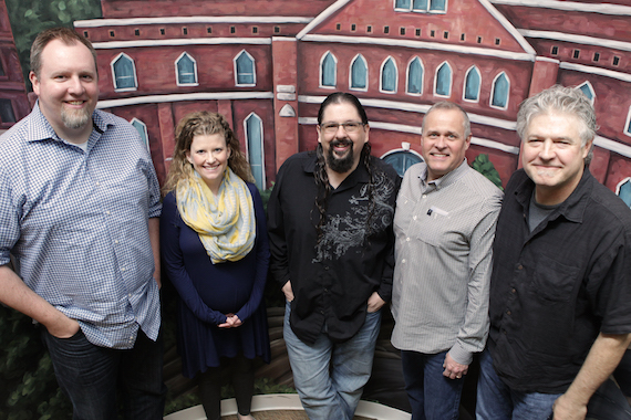 Pictured (L-R): Brian Bradford, Director Administration, Spirit Music Nashville; Carrie Gallo, Creative Director, Spirit Music Nashville; Chris Wallin; Billy Lynn, Vice President Creative, Spirit Music Nashville; and Daniel Hill, President, Spirit Music Nashville.