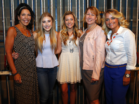 (l-r) Roberta Ciuffio-West, TPAC Executive Vice President for Education and Outreach; Maddie Marlow and Tae Dye (Maddie & Tae); Sarah Trahern, CMA Chief Executive Officer; Tiffany Kerns, CMA Community Outreach Manager.