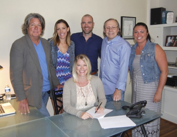 Pictured (back row): Patrick Clifford, VP Disney Music Group Nashville; Ciara Gardner, A&R Coordinator, Austen Adams, Dickinson Wright PLLC; Pat Higdon, President/Owner, Patrick Joseph Music; Stevie Erickson, Sr. Creative Director, Patrick Joseph Music (front row): Melissa