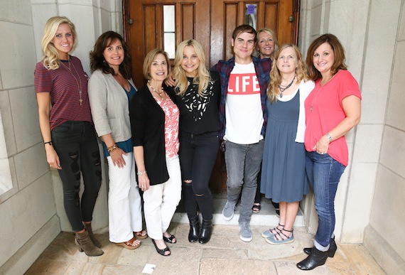 Pictured (L-R): Hannah Martin, Manager, ACM Lifting Lives; Lorie Lytle, ACM Lifting Lives Board Member and Music Camp Founder; Beth Moore, Director of Community Development at Vanderbilt University; Heather Morgan; Ross Copperman; Melita Rippy, VUMC Entertainment Industry Relations; Elizabeth Dykens, Ph.D., Annette Schaffer Eskind Professor and Director of the Vanderbilt Kennedy Center; Lori Badgett, ACM Lifting Lives President.