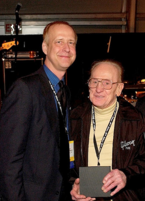 (L-R): Henry Juszkiewicz and Les Paul