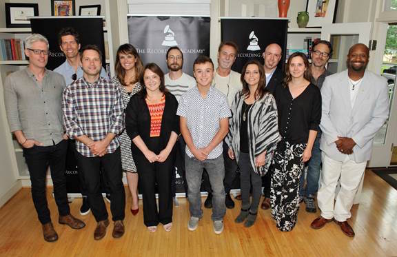 Attendees (l-r): Matt Maher, Kevin Griffin, Brandon Heath, Laura Segura Mueller, Maria Pallante, Bill Reynolds, John McBride, Martina McBride, Todd Dupler, Alicia Warwick, Jeff Balding and  Shannon Sanders.   Photo Credit: Photo Courtesy of The Recording Academy /Wireimage.com  2015 Photographed by: Frederick Breedon  