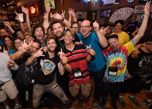 The Swon Brothers pose with campers at ACM Lifting Lives Music Camp