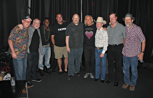 Pictured (L-R): TTJ's Joe Spivey and Paul Franklin, Steve Jordan, TTJ's Vince Gill and Andy Reiss, Joe Walsh and TTJ's Kenny Sears, Larry Franklin and Jeff Taylor