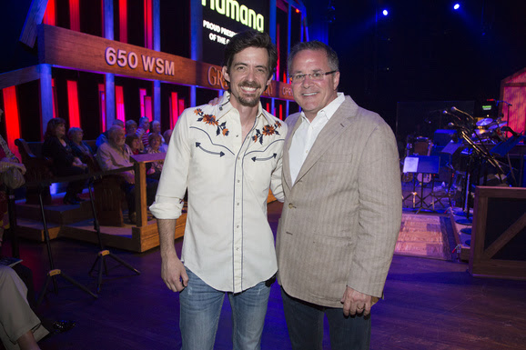 Pictured (L-R): Zane Williams and Grand Ole Opry VP/GM Pete Fisher 