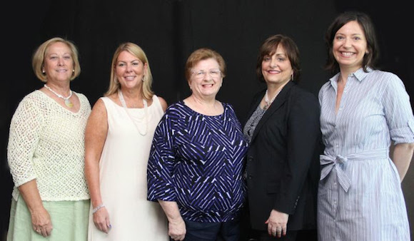 (L to R): Mary Del Scobey, Gayle Holcomb, Phyllis Deen Hill, Nancy Shapiro, Sally Williams