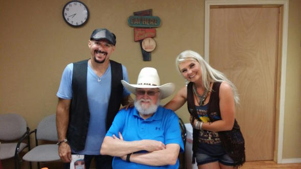 Pictured (L-R): David Montgomery, SDB, Charlie Daniels and Sarah Dunn