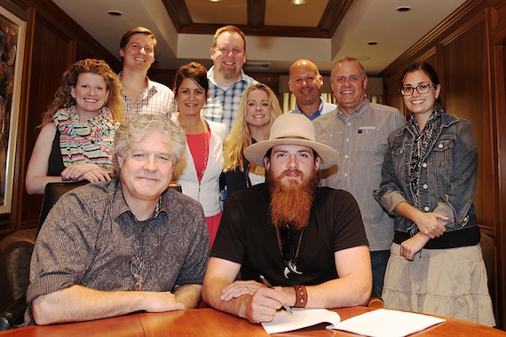 Daniel Hill, President, Spirit Music Nashville is announcing the signing of Tim Montana to a publishing deal. Attached is the signing photo."Pictured (front row, l-r) areDaniel Hill (President), Tim Montana, (back row, l-r)Carrie Gallo (Creative Dir.), Ross Cameron (Sr. Dir. Acquisitions), Denise Stevens (Loeb & Loeb),Brian Bradford (Dir. Admin.), Paula Kay Hornick (Manager), Jon Singer (CFO), Billy Lynn (VP Creative), and Michelle Davey (Admin. Asst./Office Mgr.).