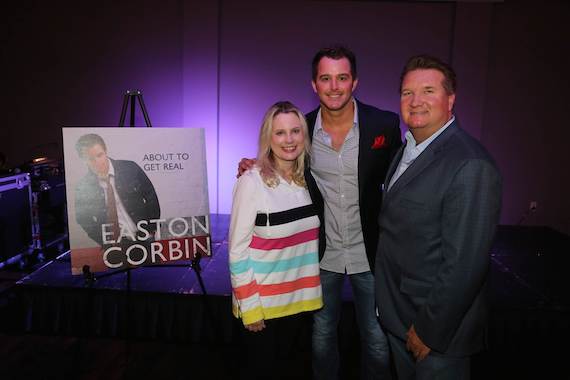 Pictured (L-R): UMG Nashville President Cindy Mabe, Mercury Nashvilles Easton Corbin, Turner & Associates Trey Turner