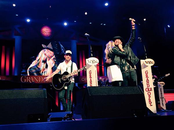 LOCASH's Preston Brust proposes onstage at the Grand Ole Opry.