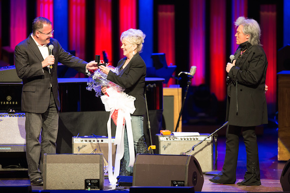 Pictured: (L-R): Opry VP/GM Pete Fisher, Connie Smith, and Marty Stuart