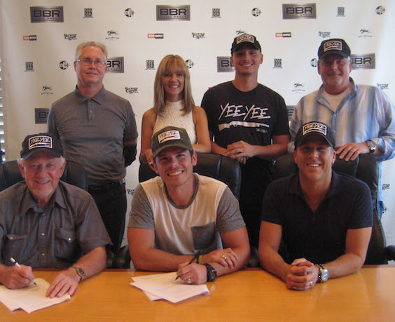 Pictured (L-R):  Top Row:  BBR Music Groups Rick Shedd and Teddi Bonadies; Tyler Smith, Manager, TS Management, LLC, BBR Music Groups Carson James.  Bottom Row: BBR Music Groups Benny Brown; Granger Smith; BBR Music Groups Jon Loba)