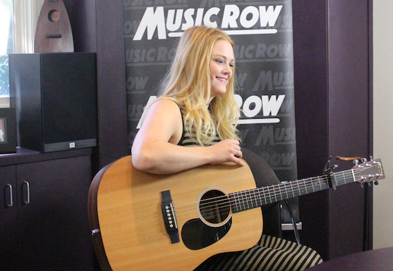 Hailey Whitters performs for MusicRow staff.