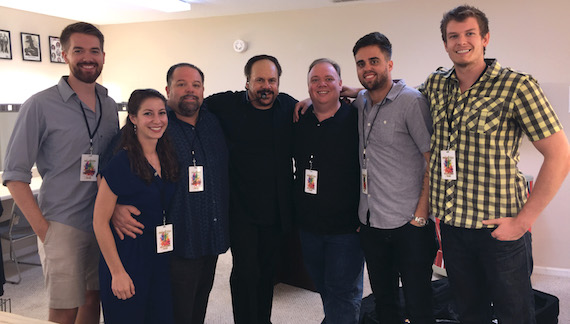 Pictured L-R: CTK Management's JB Rowland, Jerilyn Sawyer, Danny Nozell, Casey, Webster Public Relations' Kirt Webster, CTK Management's Kyle McClain and Travis Sutliff