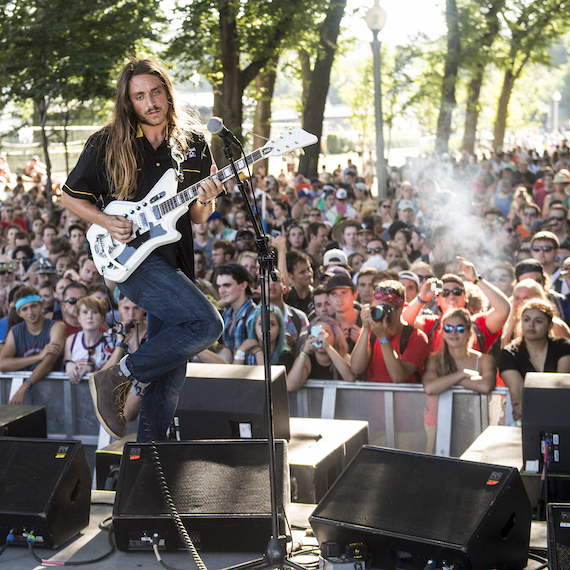 The Lonely Biscuits' Grady Gravy Wenrich on the BMI stage at Lollapalooza