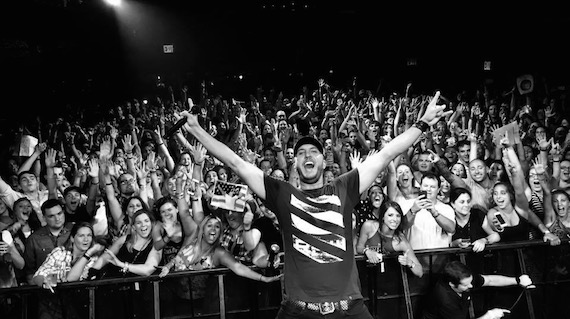 Luke Bryan and fans at the Citi concert 