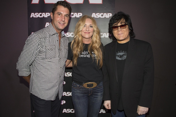 (L-R): ASCAP Nashville's Michael Martin, Lee Ann Womack, ASCAP EVP of Membership, John Titta, 