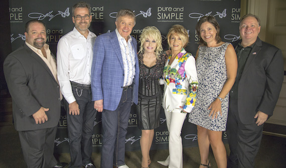 Pictured L-R: CTK Management's Danny Nozell, Opry Trust Fund President Steve Buchanan, Opry members Bill Anderson, Dolly Parton, Jeannie Seely, Opry Trust Fund board member Sally Williams, Webster Public Relations' Kirt Webster