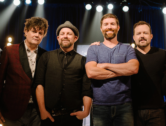 Pictured (L-R): Ron Sexsmith, Kristian Bush, Josh Turner, and Deric Ruttan at the CMA Songwriters Series Wednesday night at The Great Hall in Toronto. Photo: Brian B. Bettcourt/CMA