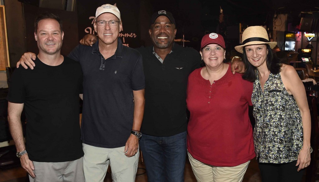  Photo attached:Jayson Dinsmore, EVP, Development, CMT;John Hamlin, Executive Producer, Switched On Entertainment;Darius Rucker;Margaret Comeaux, VP, Music & Event Production, CMT;Leslie Fram, SVP Music & Talent, CMT  Photo credit: Getty/Rick Diamond 