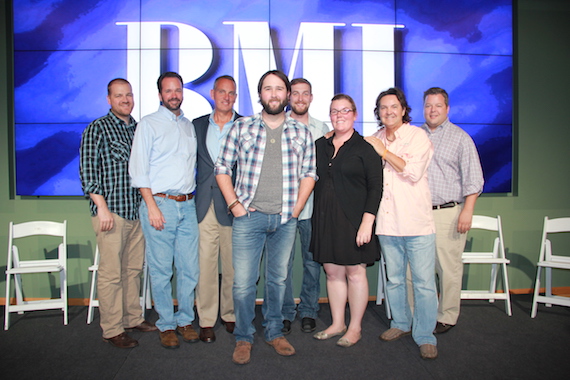  Pictured (L-R): Matt Cottingham (Ritholz Levy), Tim Stehli (HoriPro Entertainment Group), Michael O'Neill (BMI), Brinley Addington, Lee Krabel (HoriPro Entertainment Group), Courtney Crist (HoriPro Entertainment Group), Butch Baker (HoriPro Entertainment Group), Bradley Collins (BMI) 