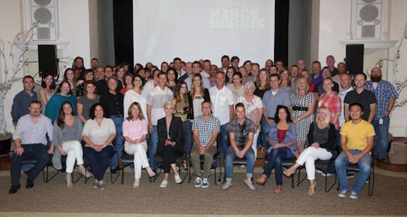 Maren Morris with Sony staff. Photo: Alan Poizner 