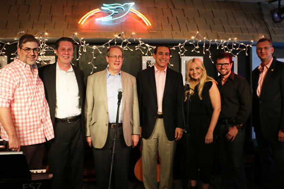 Pictured (L-R): songwriter Barry Dean, House Judiciary Committee Chairman Bob Goodlatte (VA), NSAI Executive Director Bart Herbison, Congressman Darrell Issa (CA) songwriters Heather Morgan, Lee Thomas Miller and Congressman Doug Collins (GA).