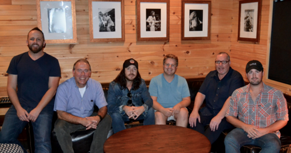 Pictured (L-R): Chris Alderman, Rough Hollow Entertainment, Mark Brown VP/GM Round Hill, Marcus Kiser, Josh Saxe, Creative Director Round Hill, Neil Gillis, President Round Hill, Braeden Roundtree WME