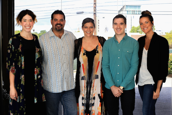 Pictured (left to right):  Diamond Eye Musics Callie Benjamin and Chris Burch, SESACs Shannan Hatch, Reid and Diamond Eyes Alyssa Adams. Photo: Bev Moser