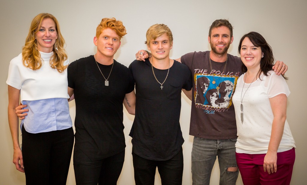  Pictured are (l-r): The Country Music Hall of Fame and Museums Lisa Purcell, Seth Alley, Levi Hummon, Canaan Smith, and the Country Music Hall of Fame and Museums Amanda Richard. Photo: CK Photo  