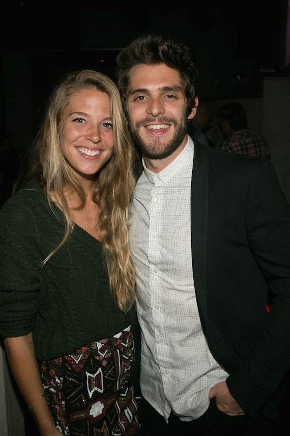 Pictured (L-R): Wife Lauren Akins and Thomas Rhett. Photo: Katie Kauss. 