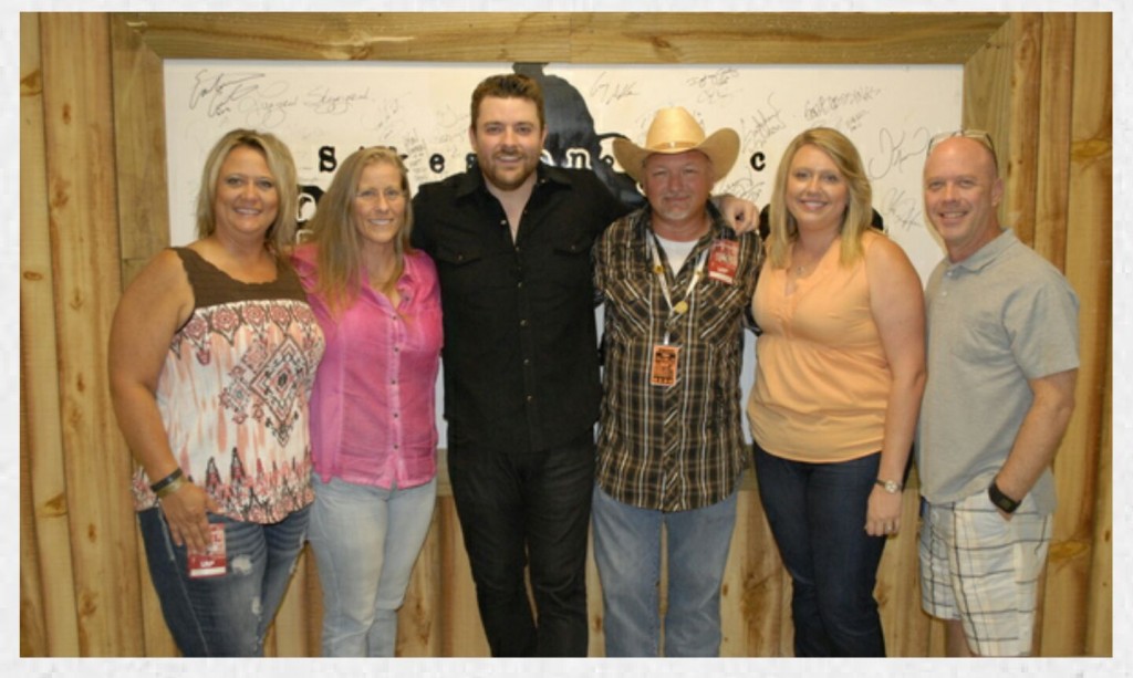 Pictured (L-R): Lisa, Ann Chrisman of Ann Chrisman promotions, Chris Young, Myself, Sony Musics Christy Garbinski and RG Jones. 