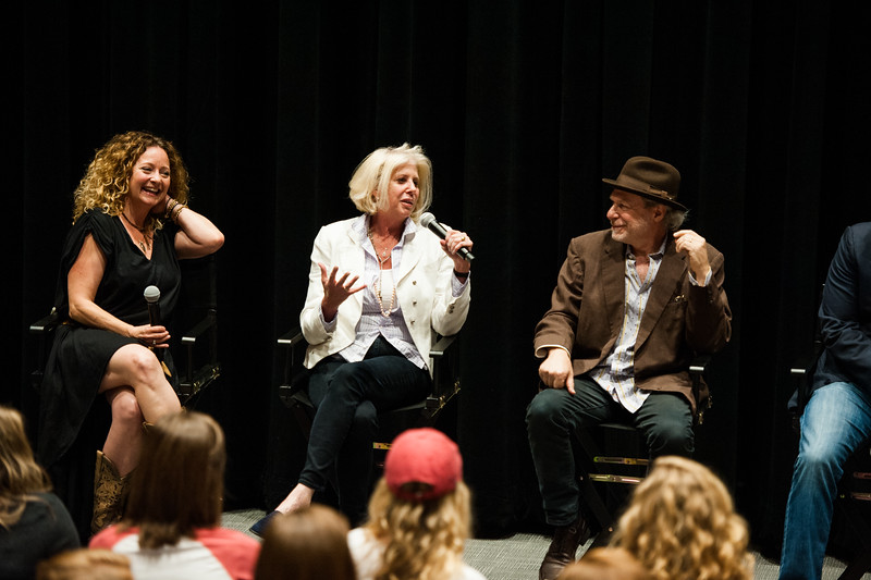 Pictured (L-R): Frankie Pine, Callie Khouri, Buddy Miller, Taylor Hamra and Charles Esten. Photos: Belmont University.