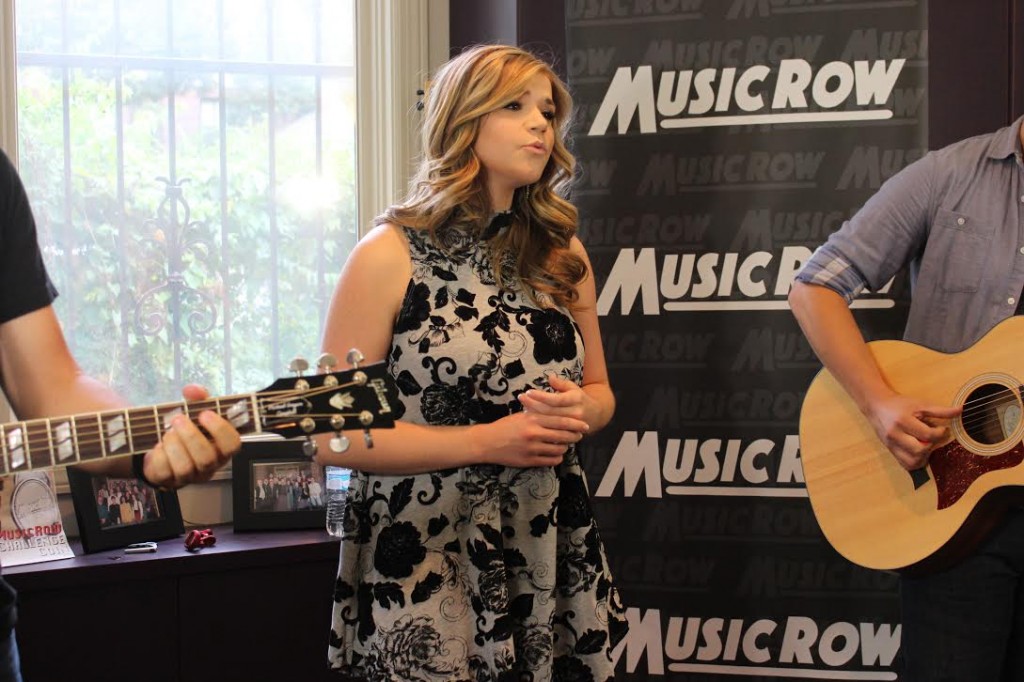 Macy Martin performs for MusicRow staff.