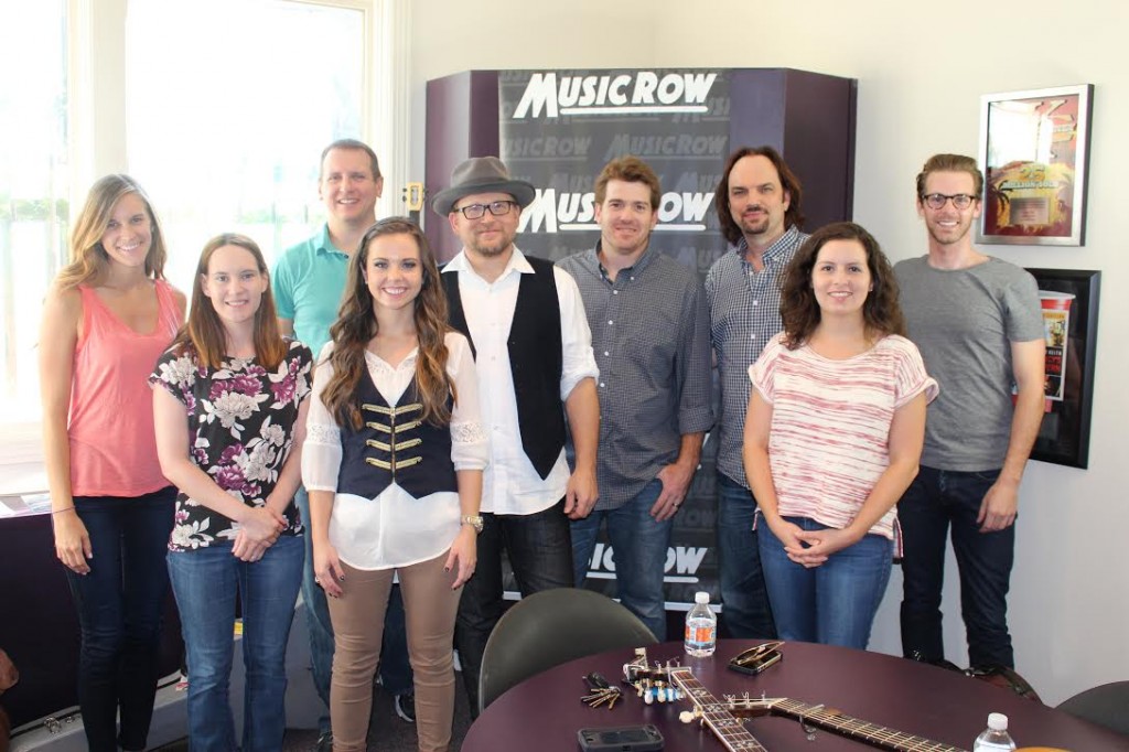 MusicRow staffers welcome Ron Block.