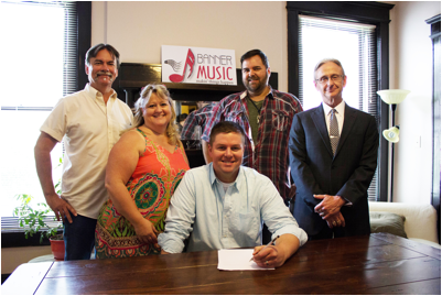 Pictured (L-R): Daniel and Camilla Kleindienst, Alex Dooley, James Robert Webb, and Karl Braun. 