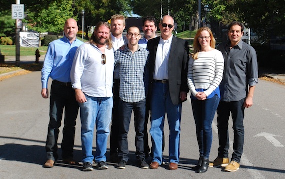 Pictured (L-R): Robert Filhart, ASCAP; Chip Petree, attorney, Ritholz/Levy; Kos Weaver, BMG; Ben Goldsmith, writer; Greg Gallo, Big Deal; Dale Bobo, Big Deal; Sara Knabe, BMG; Pete Robinson, Big Deal