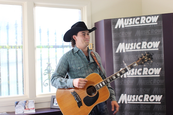 William Michael Morgan performs for MusicRow staffers.