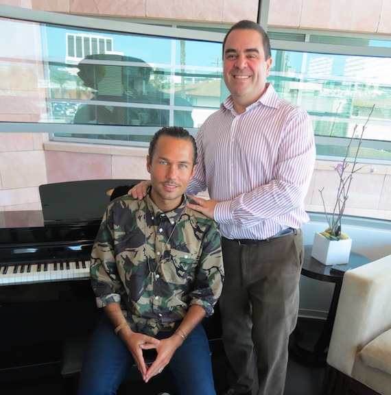 Pictured (L-R): Jonas Myrin and Evan Lamberg, President  North America, Universal Music Publishing Group. 