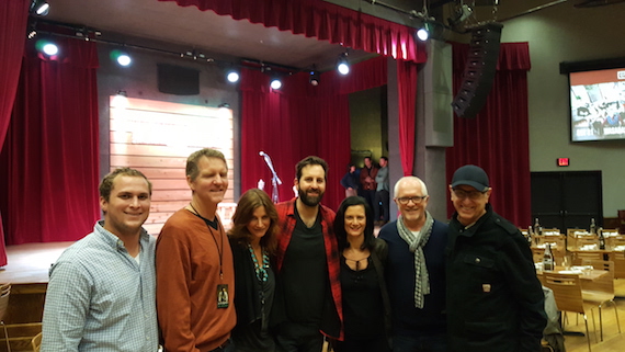 Pictured (L-R): Josh Hunter - Hill Entertainment Group, Greg Hill - Hill Entertainment Group, Tracy Gershon - Rounder Label Group, Josh Kelley, Leslie Fram - CMT, Cliff OSullivan - Rounder Label Group, David Newmark - Rounder Label Group  