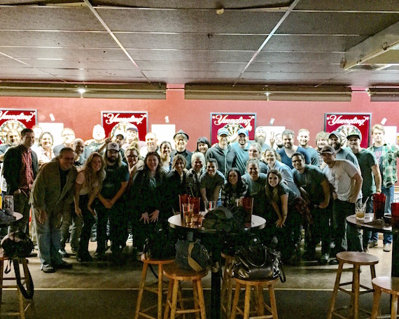 Publishers gather for the COHKS Dart Tournament.