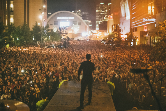 Sam Hunt's Nashville street party on October 28, 2015. Photo: Steven Worster